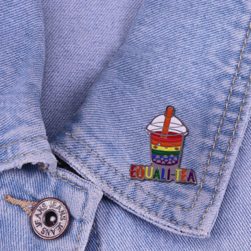 Rainbow "Equali-tea" Enamel Pin Tea Pin