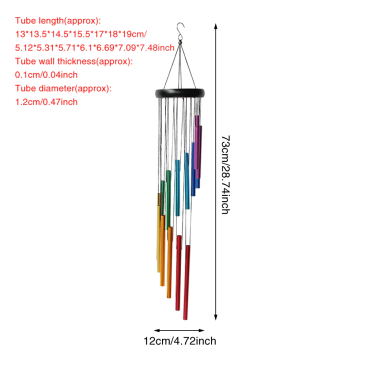 29 inch Rainbow Wind Chimes