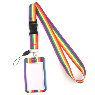 Rainbow Lanyard With ID/Credit Card Holder