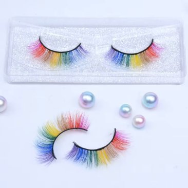 Rainbow Real Mink Eyelashes – 7 Colors of Flawless Fierceness!