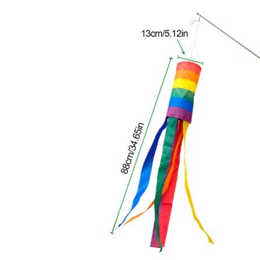 Outdoor Rainbow Windsock – Pride Edition