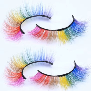 Rainbow Real Mink Eyelashes – 7 Colors of Flawless Fierceness!