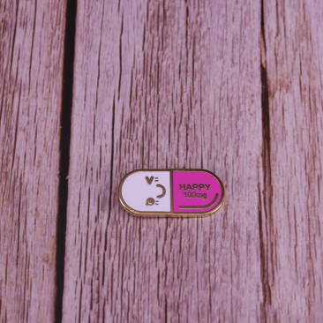 Happy Pill Lapel Pin