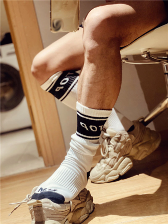 Black "TOP" Tube Socks