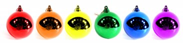 6PK Rainbow Ball Ornaments
