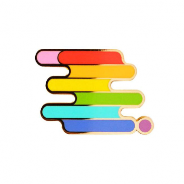 Modern Rainbow LGBTQ Lapel Pin