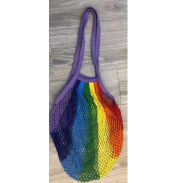 Large Rainbow Mesh Shopping Bag