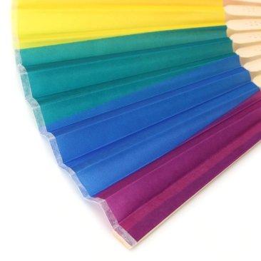 Rainbow Hand Held Folding Fan