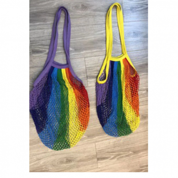 Large Rainbow Mesh Shopping Bag