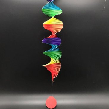 Rainbow Twisted Wind Chime Outdoor Hanging