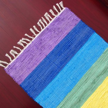 Handmade Rainbow Rug Carpet Handwoven Mat