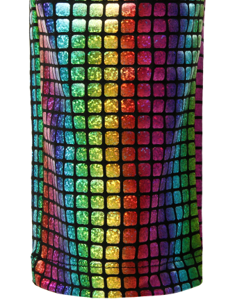 Rainbow Plaid Glitter Mens Pants