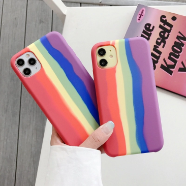 Original Rainbow Liquid Silicone iPhone Case