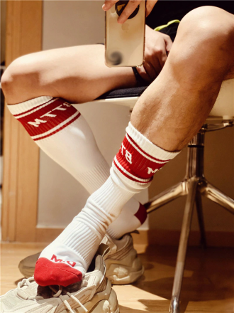 Red "BOTTOM" Tube Socks
