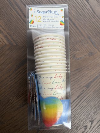SugarPlum Party "Born This Way Baby" Rainbow To-Go Cup Set – 12 Pack