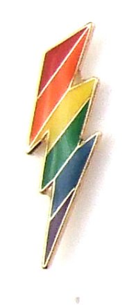 Rainbow Bolt Lapel Pin