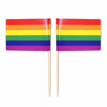 Mini Rainbow Flag Toothpick Flag 50pcs