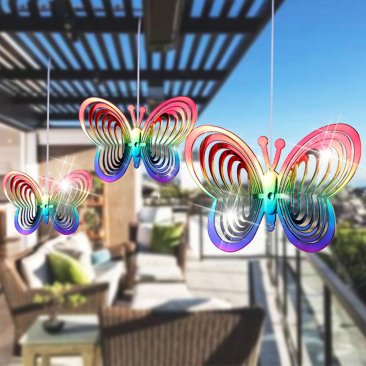 Rainbow Butterfly Wind Spinner