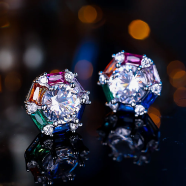 Rainbow Gemstone Earrings – Spark with Pride