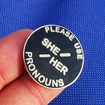 Please Use Pronouns Lapel Pin