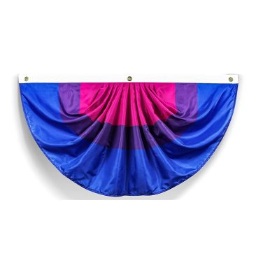 Bisexual Pride Pleated Bunting Flag w/Grommets