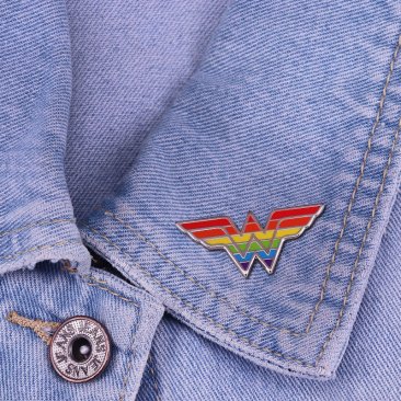 Powerful Woman Rainbow Lapel Pin