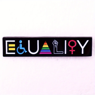 Equality Symbol Lapel Pin – Intersectional Pride Statement Badge