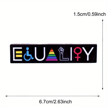 Equality Symbol Lapel Pin – Intersectional Pride Statement Badge