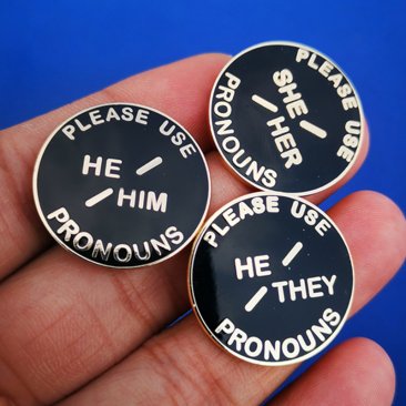 Please Use Pronouns Lapel Pin