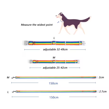 Rainbow Dog Leash