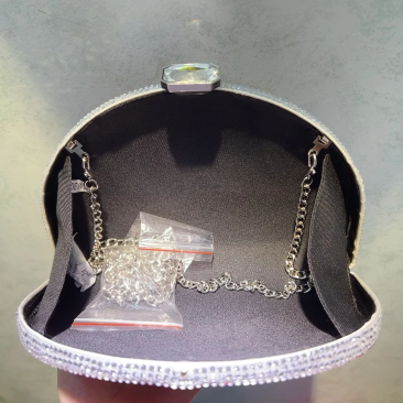 Rainbow Crystal Half-Moon Clutch – Sparkle with Pride