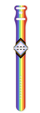Silicone Rainbow Pride Watch Band – For Apple Watch