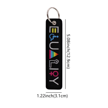 Equality Awareness Embroidered Key Fob – Intersectional Pride Edition