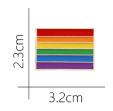 Retro Rainbow Pride Flag Lapel Pin