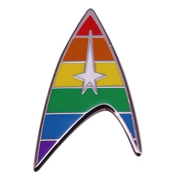 PrideOutlet > Lapel Pins > Star Trek Insignia 'Rainbow Delta' Enamel Pin