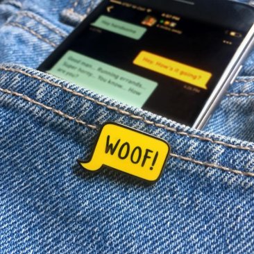 Woof Lapel Pin