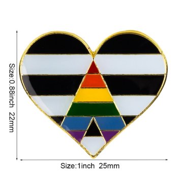 Straight Ally Pride Heart Pin