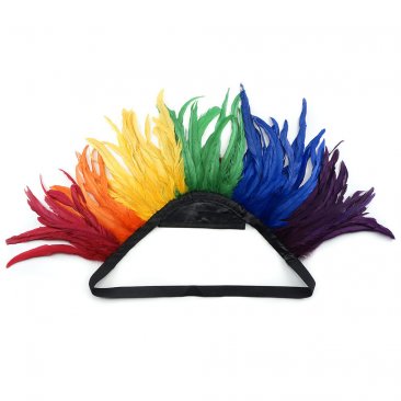 Carnival Feather Collar Rainbow
