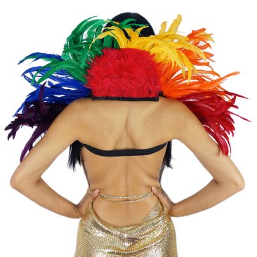 Carnival Feather Collar Rainbow