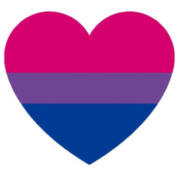 Bisexual Heart Stickers (250 Stickers)