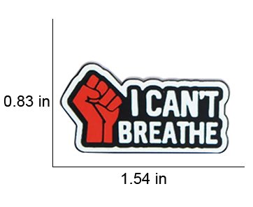 BLM Black Lives Matter "I CAN'T BREATHE" with the Fist of Solidarity Enamel Lapel Pin