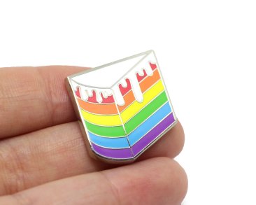 LGBT Rainbow Cake Enamel Pin