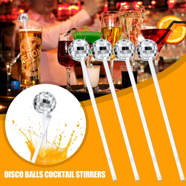 Disco Balls Cocktail Stirrers 12pk