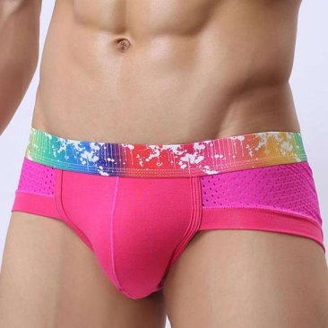 Rainbow Band Cotton Boxer Briefs Underwear