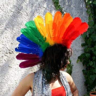 Rainbow Feather Mohawk - Quills