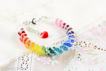 Sparkling Rainbow Swarovski Twist Bracelet