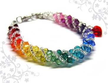 Sparkling Rainbow Swarovski Twist Bracelet