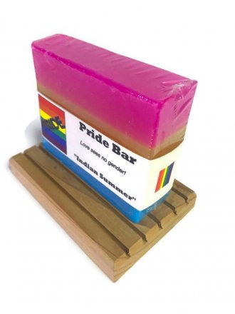 Pansexual Flag Soap - LGBTQ Pan Pride Soap Bar - Glycerin Soap - Indian Summer Scent - Moisturizing Soap