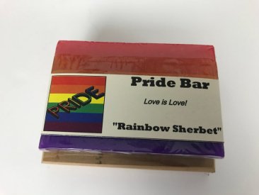 Rainbow Soap - LGBTQ Pride Soap Bar - Glycerin Soap - Rainbow Sherbet Scent - Moisturizing Soap