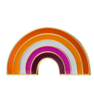 Lesbian Rainbow Label Pin